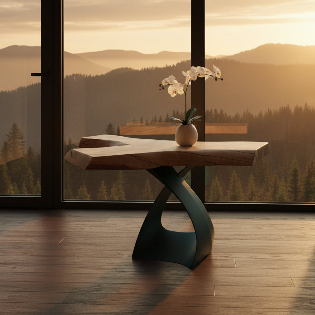 Rustic Ash Side Table